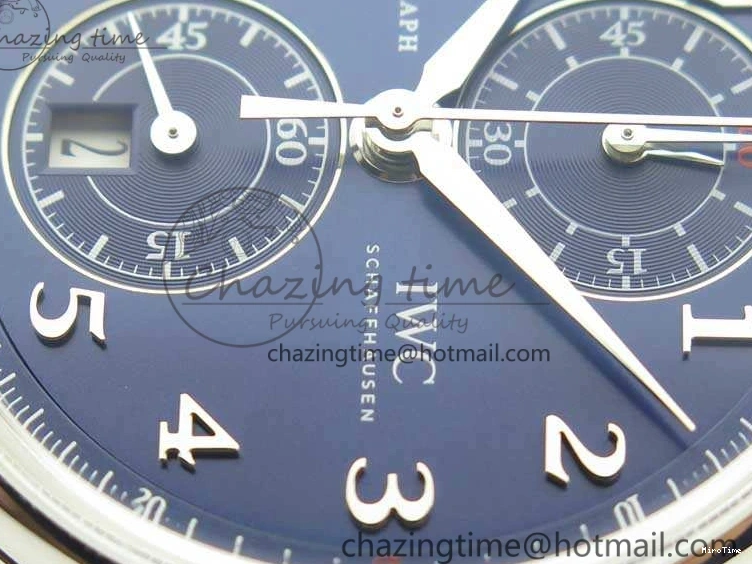 MIROTIME 0501 Breathable Da Vinci IW393402 SS ZF 1:1 Best Edition Blue Dial On Black Leather Strap A 7211